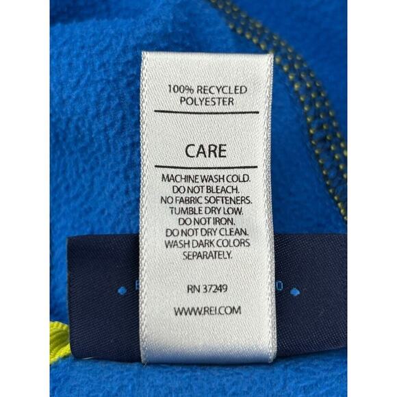 REI Boys Toddler Size 18MO Zip Up Lightweight Fleece Jacket Embroidered Hoodie - Picture 7 of 8